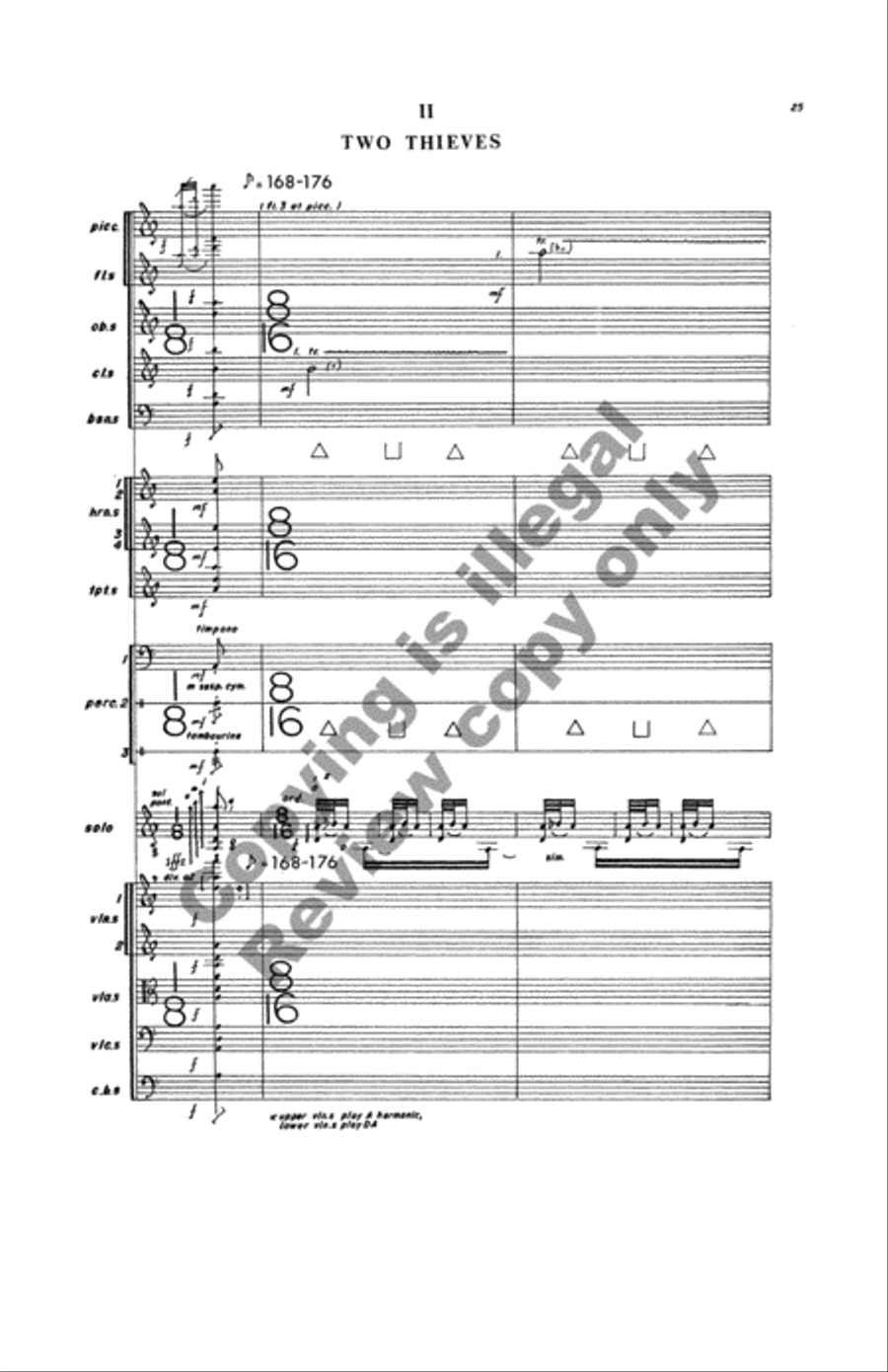 Zingari, Concerto for Guitar and Orchestra Orchestra scores gallery preview page 10