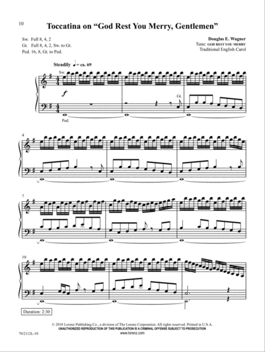 Three Festive Christmas Postludes Organ Solo scores gallery preview page 4