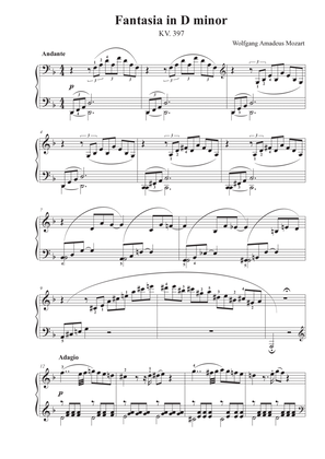 Book cover for Fantasia in D minor KV. 397