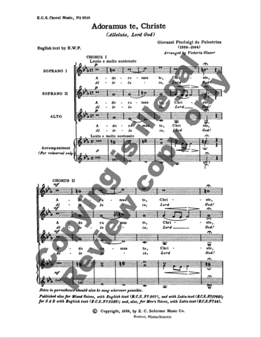 Adoramus te, Christe (Alleluia, Lord God) SSA scores gallery preview page 5