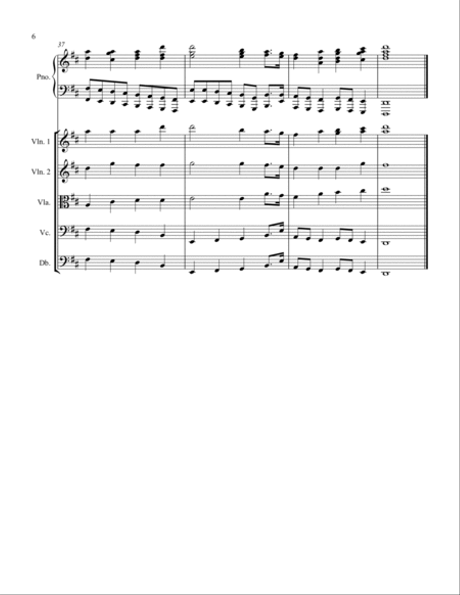 The National Anthem of South Africa, Nkosi Sikelel' iAfrika (Piano Sextet) Small Ensemble scores gallery preview page 6