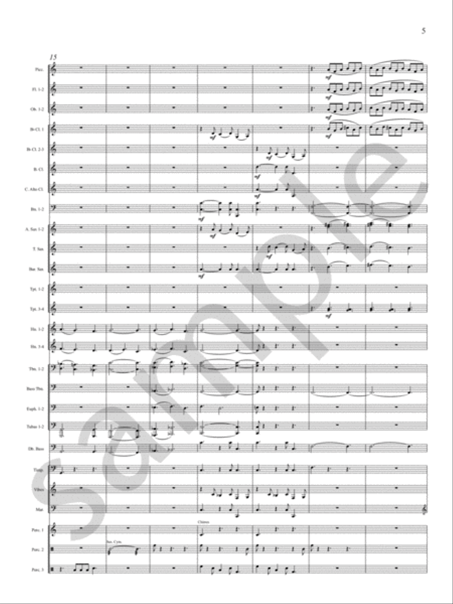 Visions (4. From Celestial Dancers) Concert Band scores gallery preview page 6