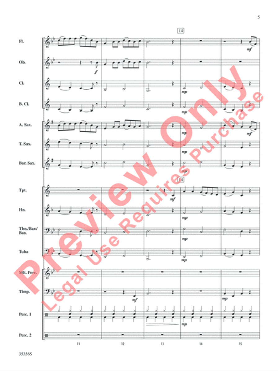 The Big Bang Theory (Main Title) Concert Band scores gallery preview page 6