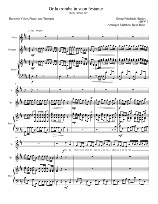 "Or la tromba in suon festante" from Handel's "Rinaldo"