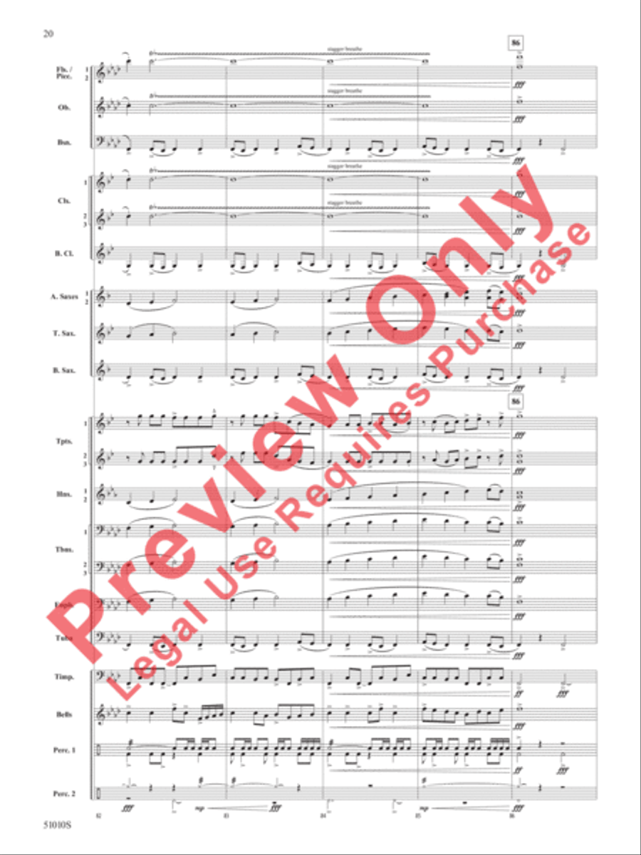 Sentinel Concert Band scores gallery preview page 21