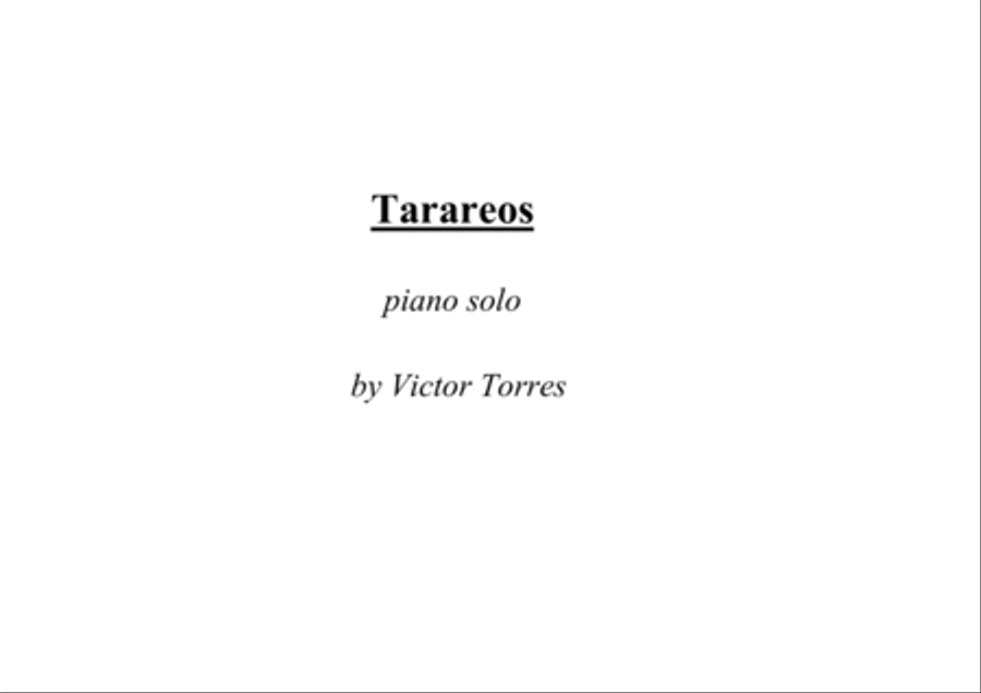 Tarareos for piano solo Piano Solo scores gallery preview page 1