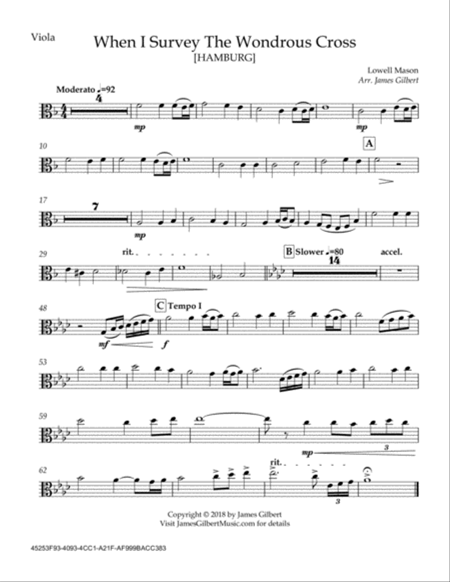 When I Survey The Wondrous Cross Full Orchestra scores gallery preview page 2