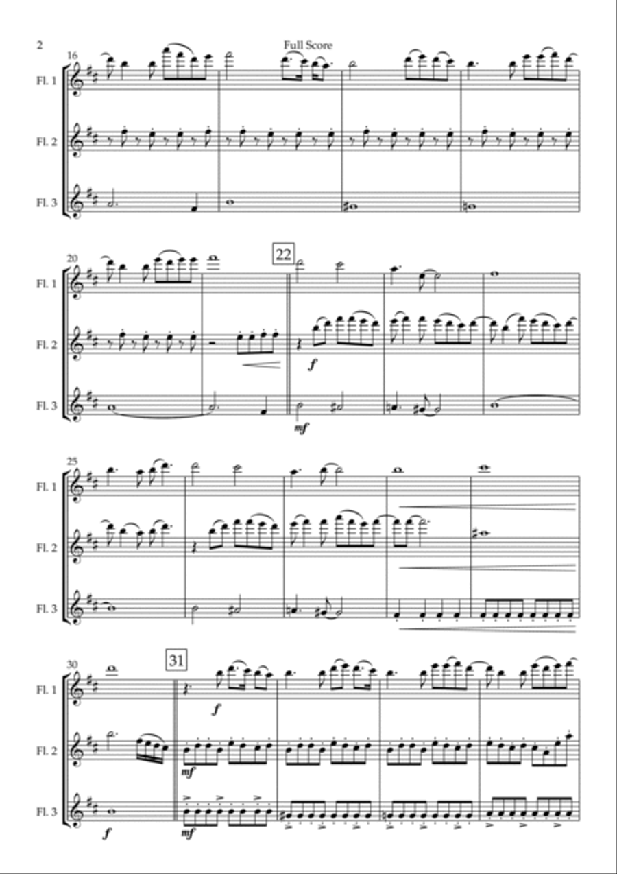 Toss A Coin To Your Witcher Flute Trio scores gallery preview page 2