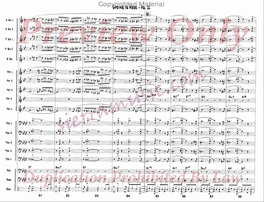 Spring Is Here Jazz Ensemble scores gallery preview page 12