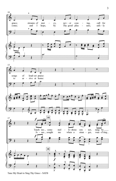 Tune My Heart to Sing Thy Grace (SATB) image number null