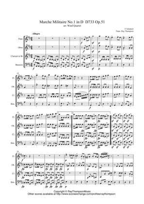 Schubert: Marche Militaire No.1 in D D733 Op.51 - wind quartet