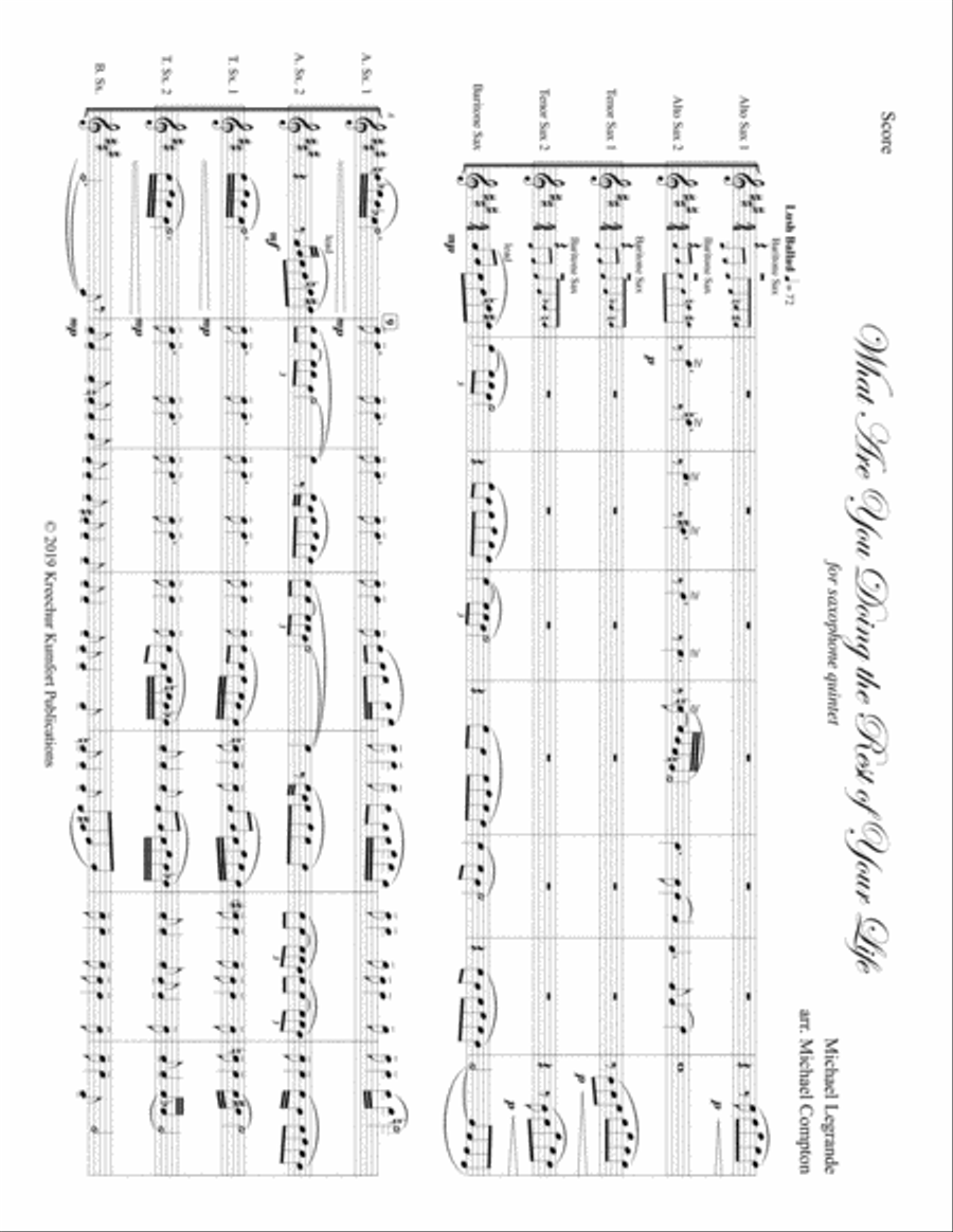 What Are You Doing The Rest Of Your Life? Woodwind Quintet scores gallery preview page 2