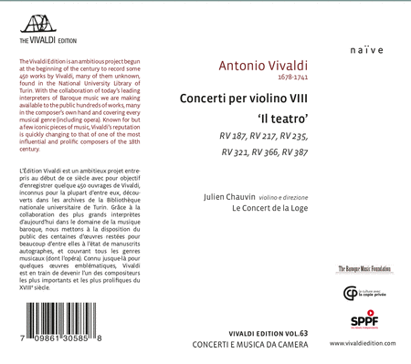 Vivaldi: Concerti per violino VIII 'Il teatro'