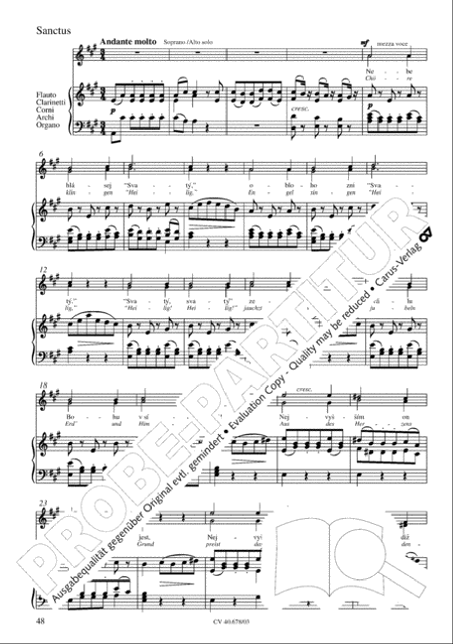 Missa pastoralis bohemica 4-Part scores gallery preview page 49