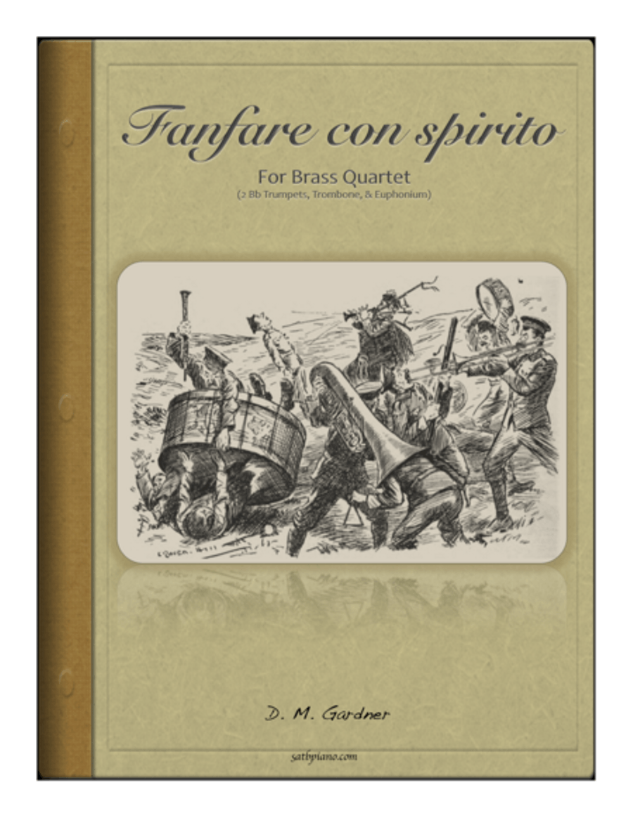 Fanfare con Spirito for Brass Quartet (2 Bb Trpts, Trombone & Euphonium) Brass Quartet scores gallery preview page 1