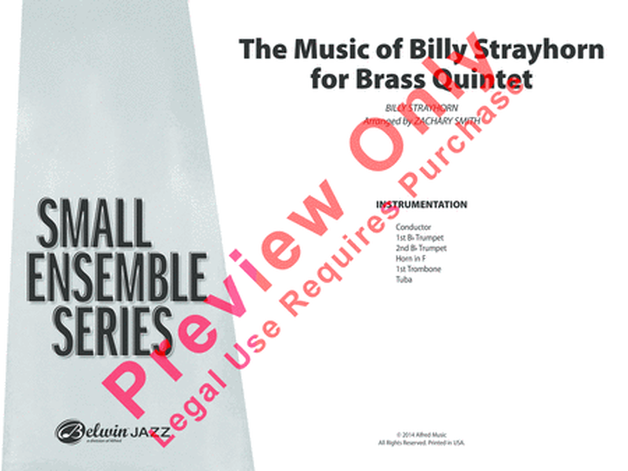 The Music of Billy Strayhorn for Brass Quintet image number null
