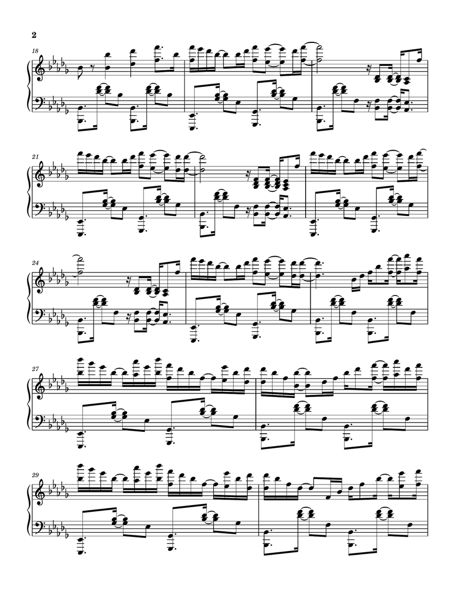 Wherever I Go Piano Solo scores gallery preview page 2