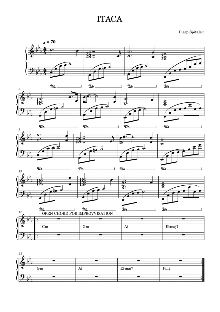 ITACA Piano Solo scores gallery preview page 1