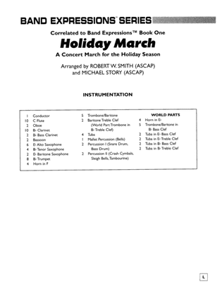 Book cover for Holiday March (A Concert March for the Holiday Season): Score