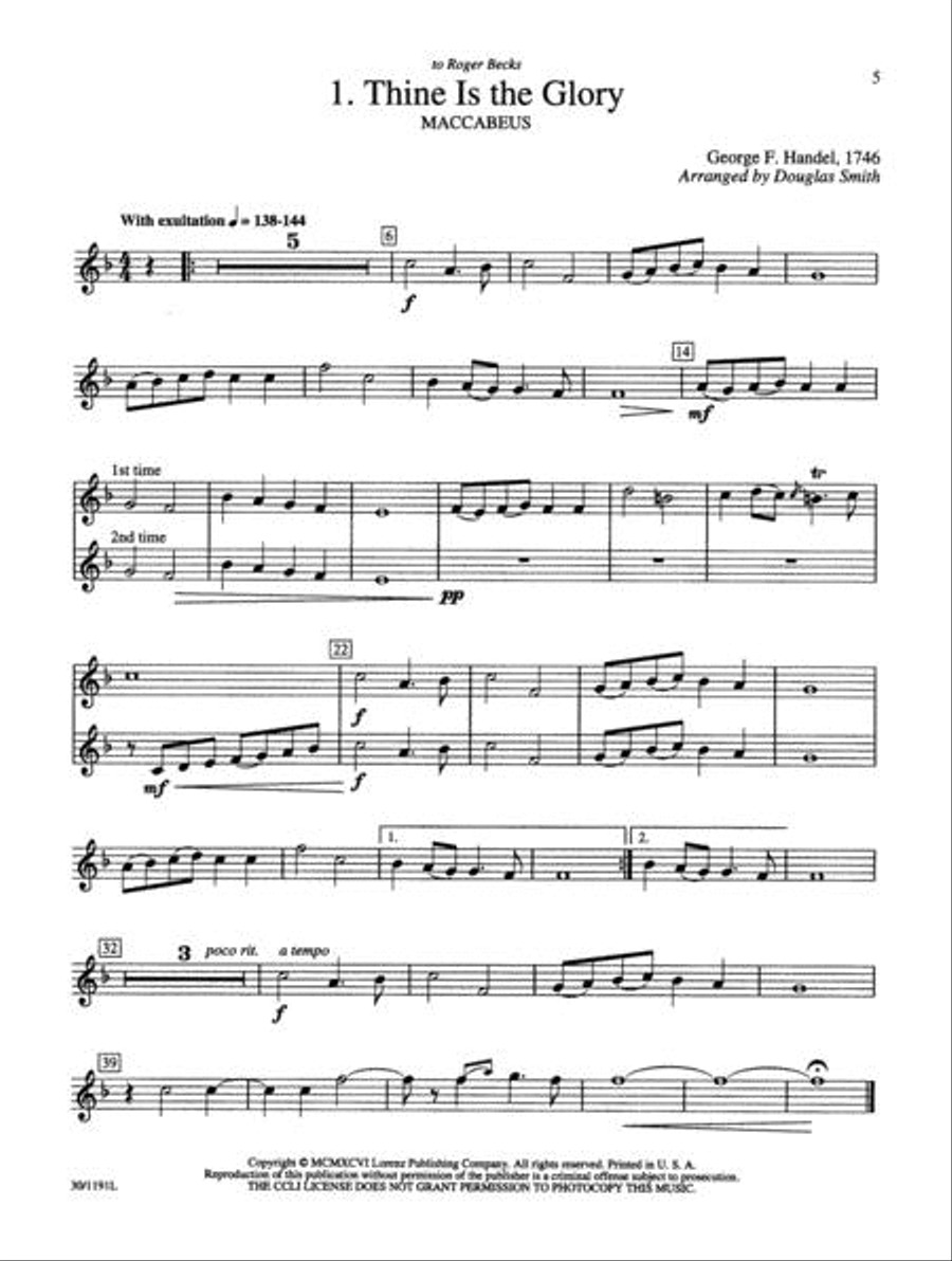 Thine Is the Glory - Trumpet Trumpet scores gallery preview page 5