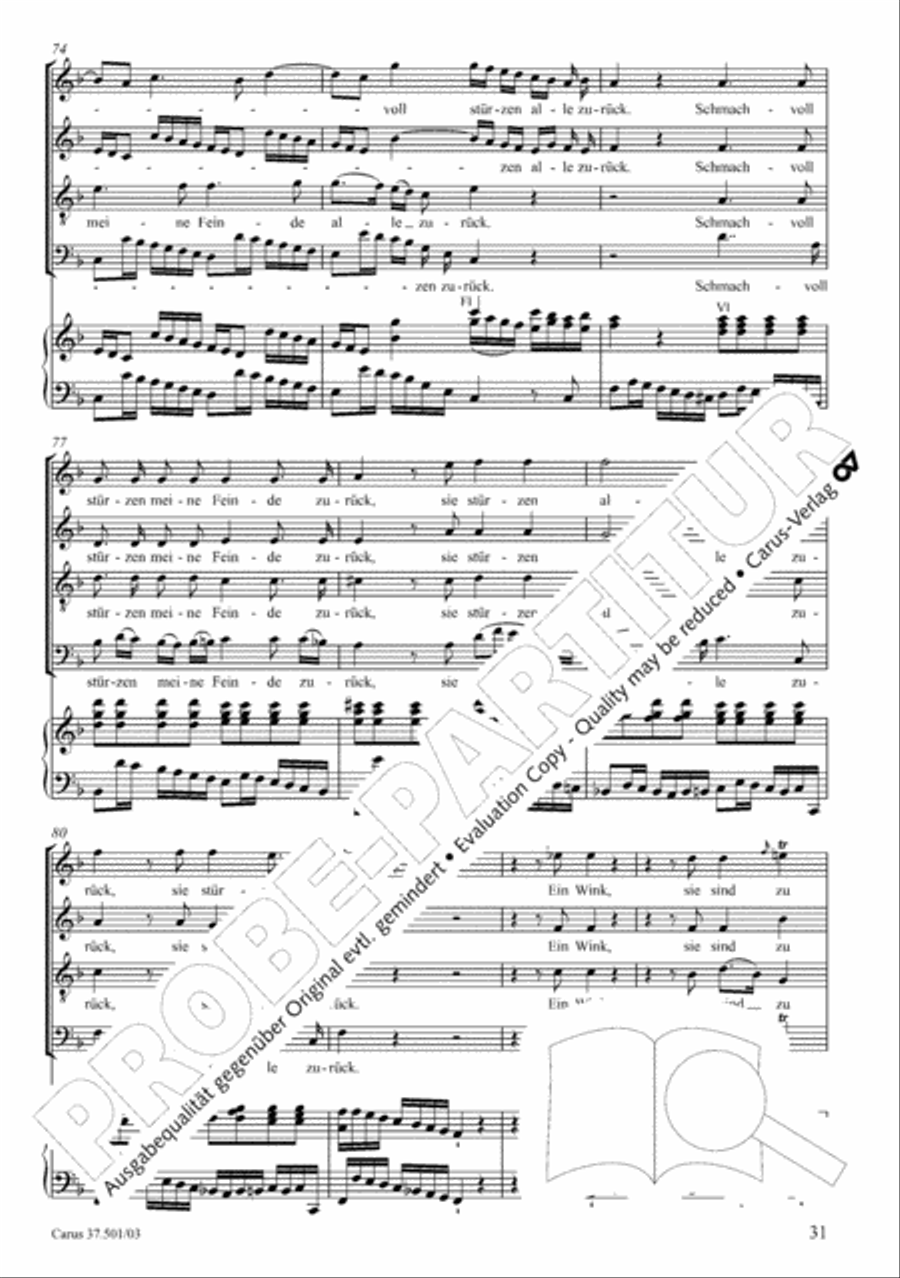 The Sixth Psalm of David (Der Sechste Psalm Davids) 4-Part scores gallery preview page 32