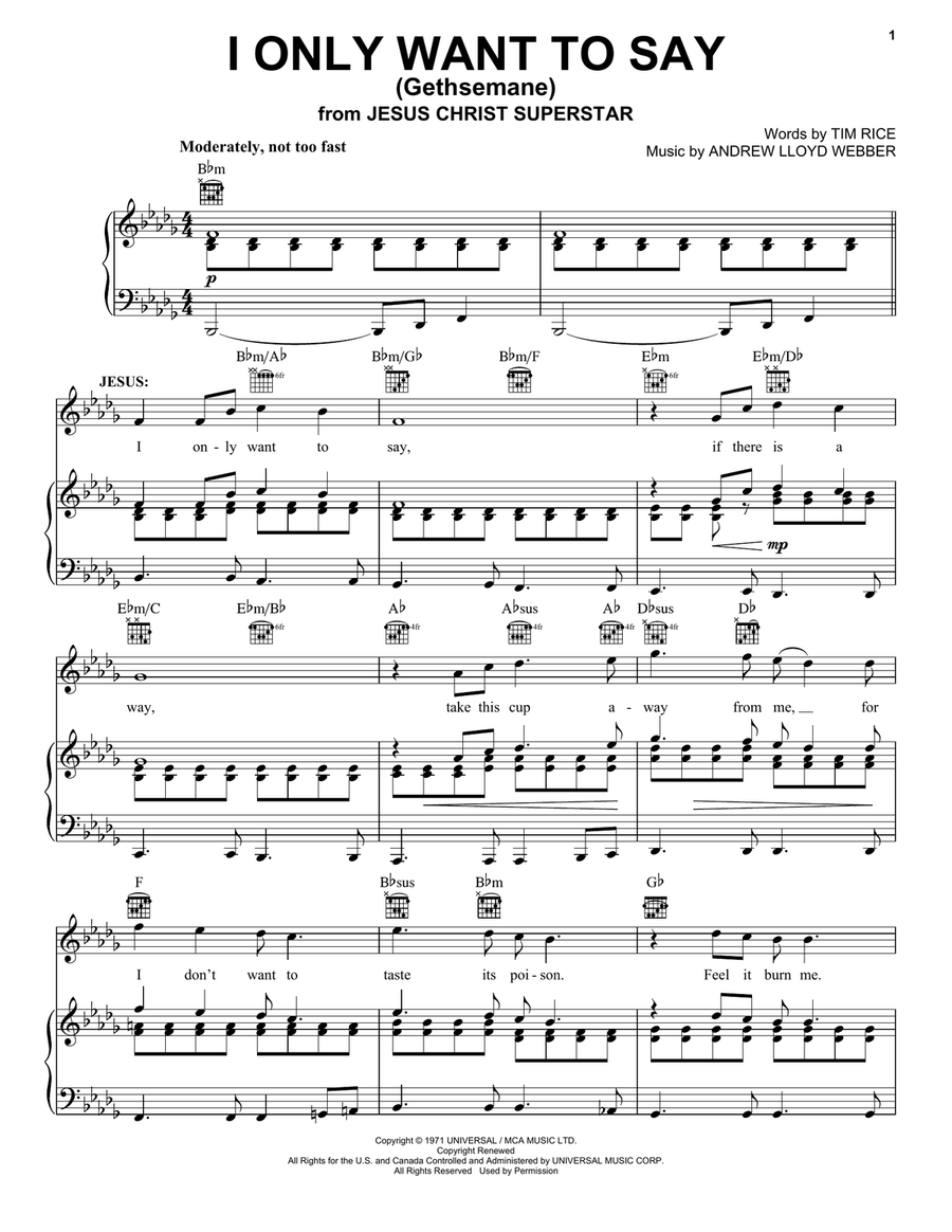 I Only Want To Say (Gethsemane) Acoustic Guitar scores gallery preview page 1
