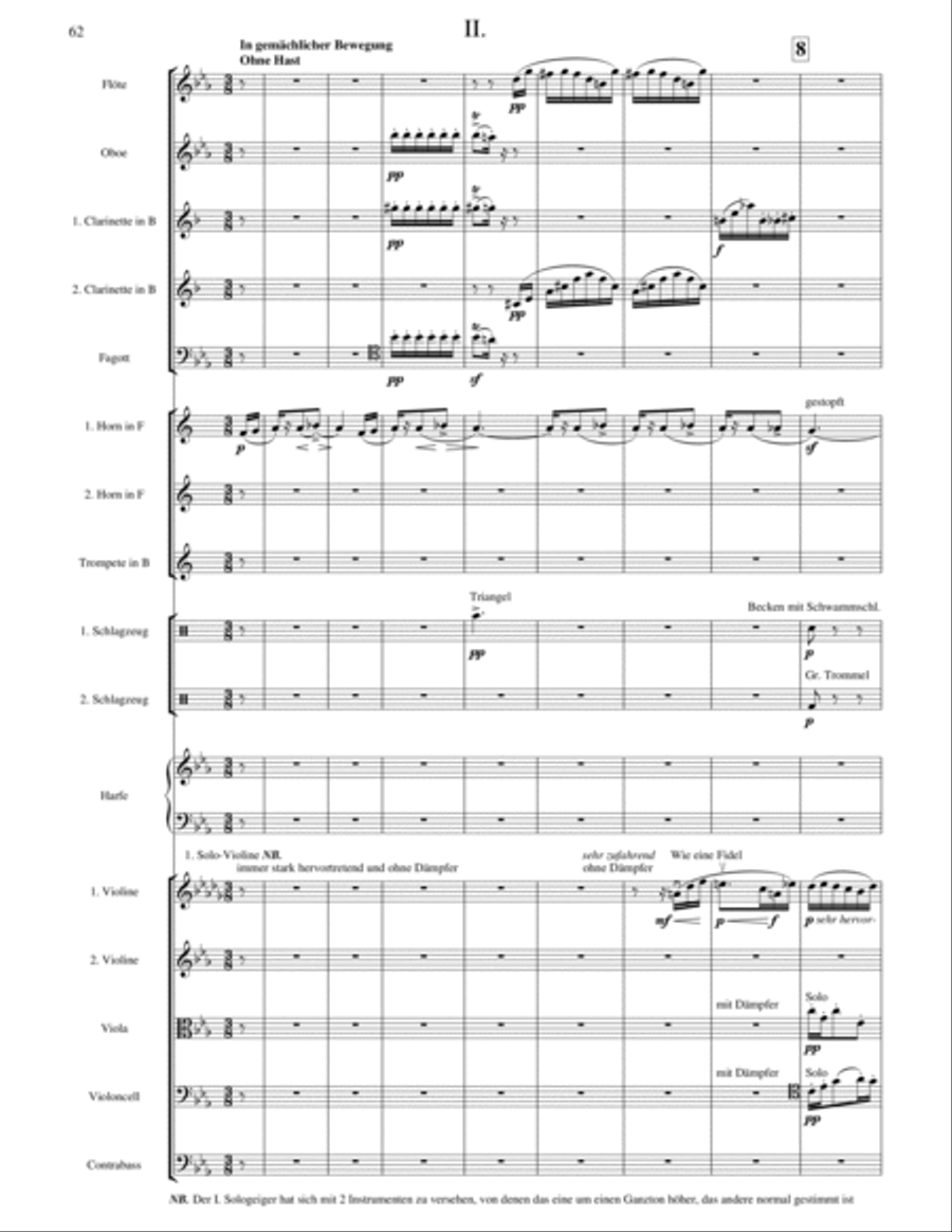 Mahler (arr. Lee): Symphony No. 4 in G Major 2nd movement, Full Score Chamber Orchestra scores gallery preview page 2