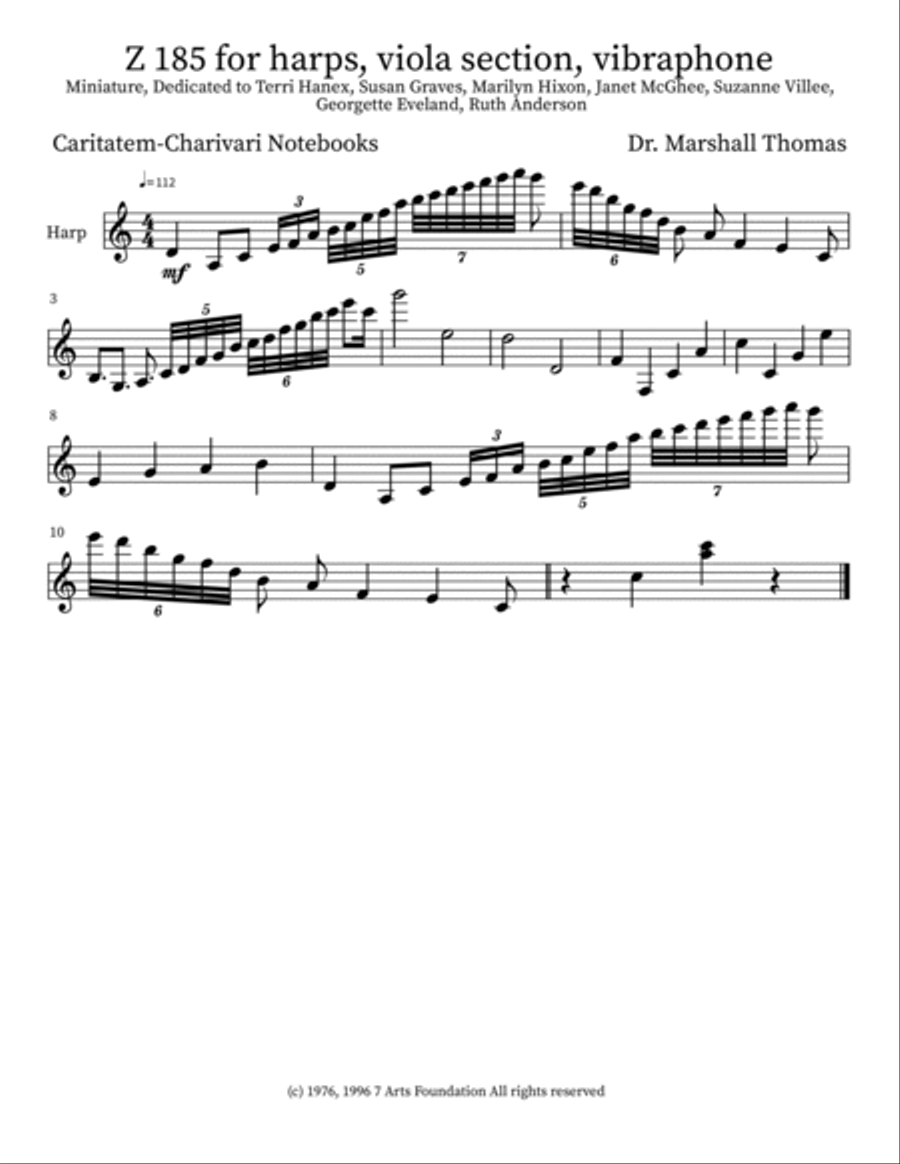 Z 185 for harps, viola section, vibraphone Viola scores gallery preview page 4