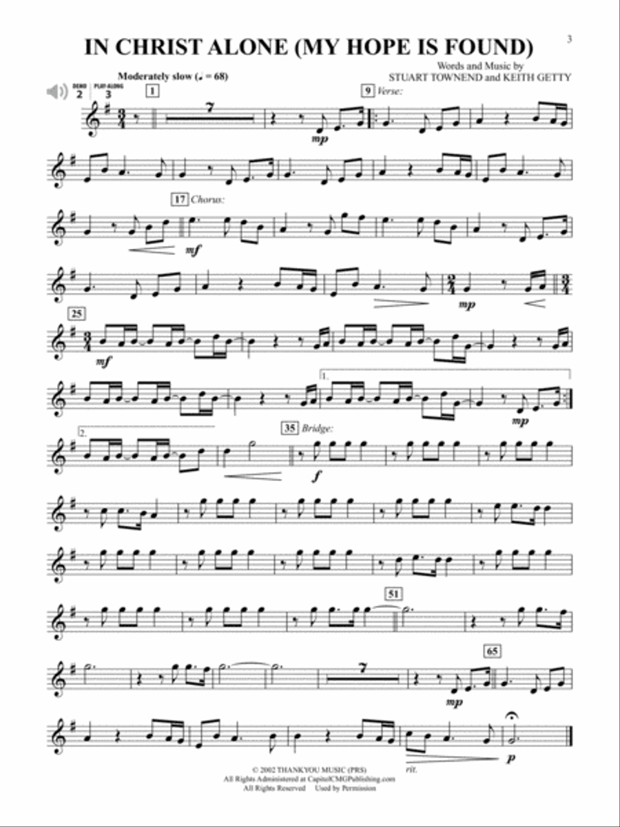 Top Christian Hits Instrumental Solos Trumpet Solo scores gallery preview page 3