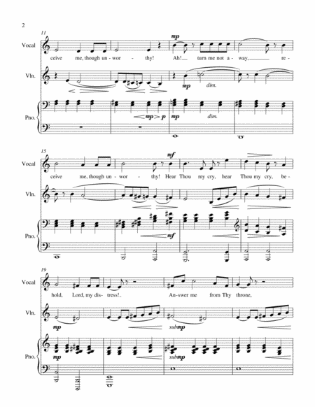 O, Divine Redeemer (Mezzo-Soprano or Baritone, Violin, Piano)