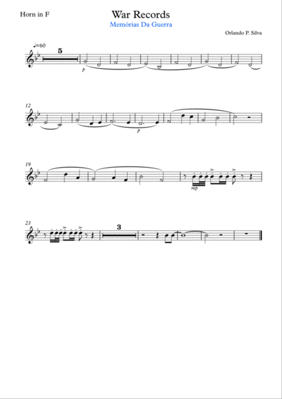 War Records Theme For Orquestra Full Orchestra scores gallery preview page 5