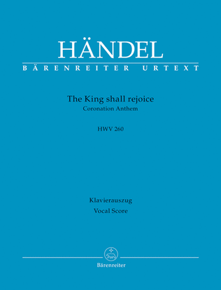 Book cover for The King shall rejoice HWV 260