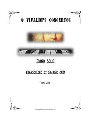 Book cover for 9 Vivaldi's Concertos for Piano solo
