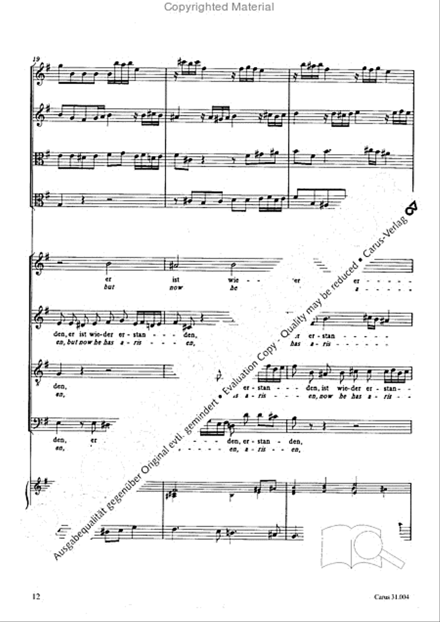 Christ lay in death's cold prison (Christ lag in Todesbanden) 4-Part scores gallery preview page 10