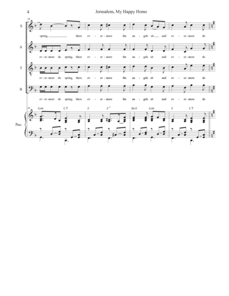 Jerusalem, My Happy Home (Soprano and Tenor solos with SATB) image number null