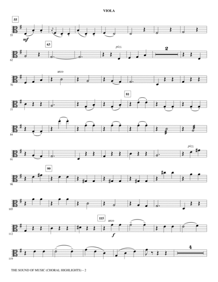 The Sound Of Music (Choral Highlights) (arr. John Leavitt) - Viola