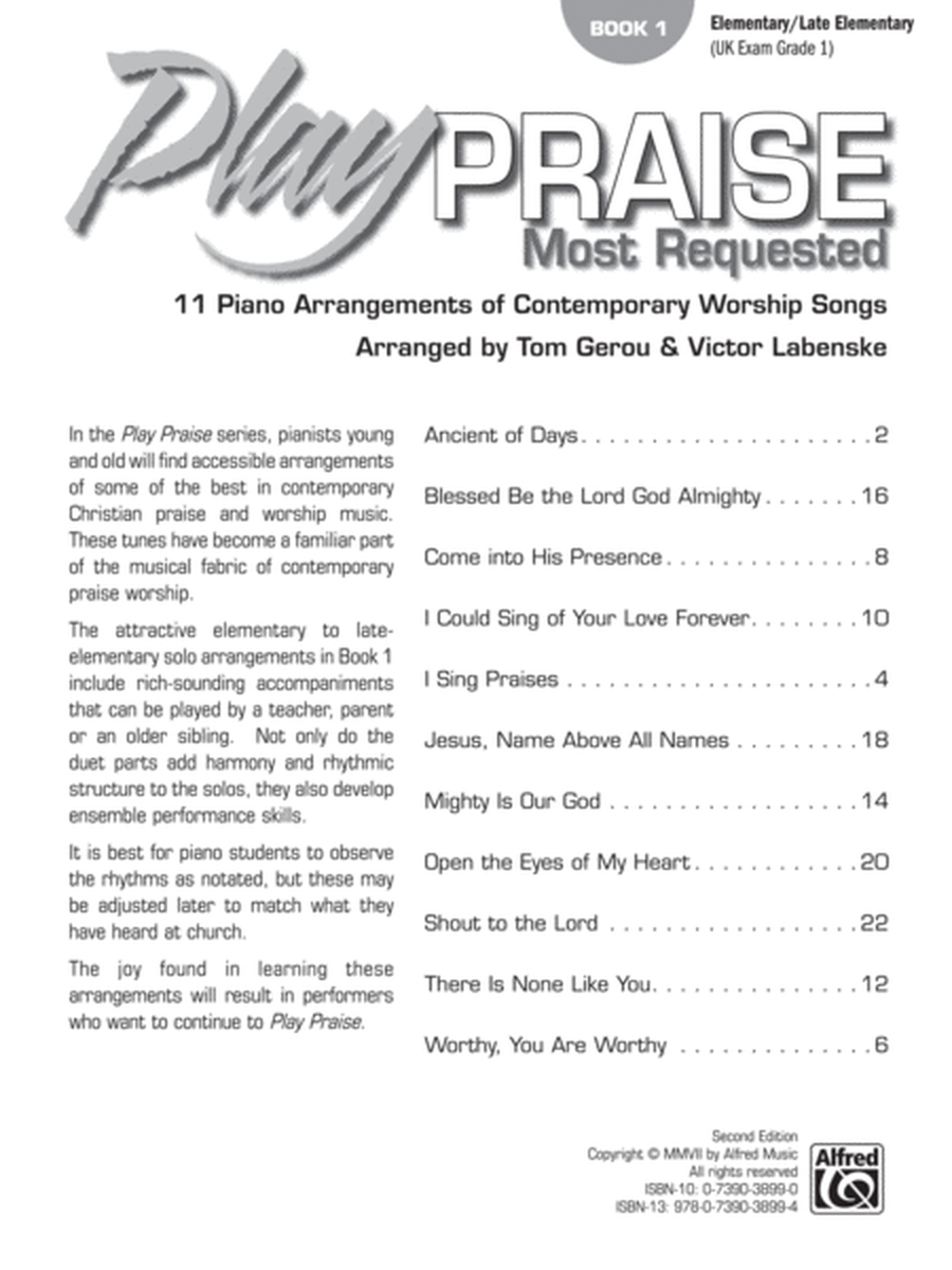 Play Praise -- Most Requested, Book 1