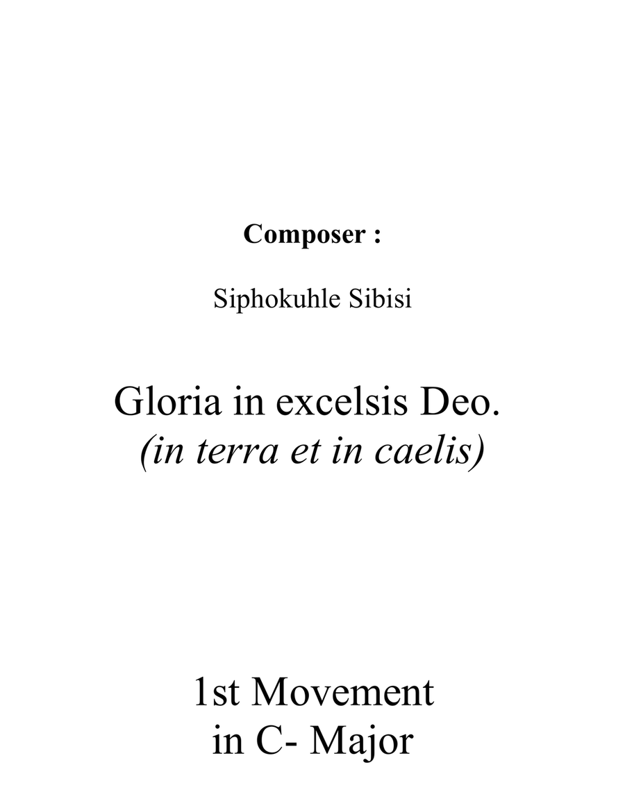 GLORIA IN EXCELSIS DEO ( 1st Movement) 4-Part scores gallery preview page 1