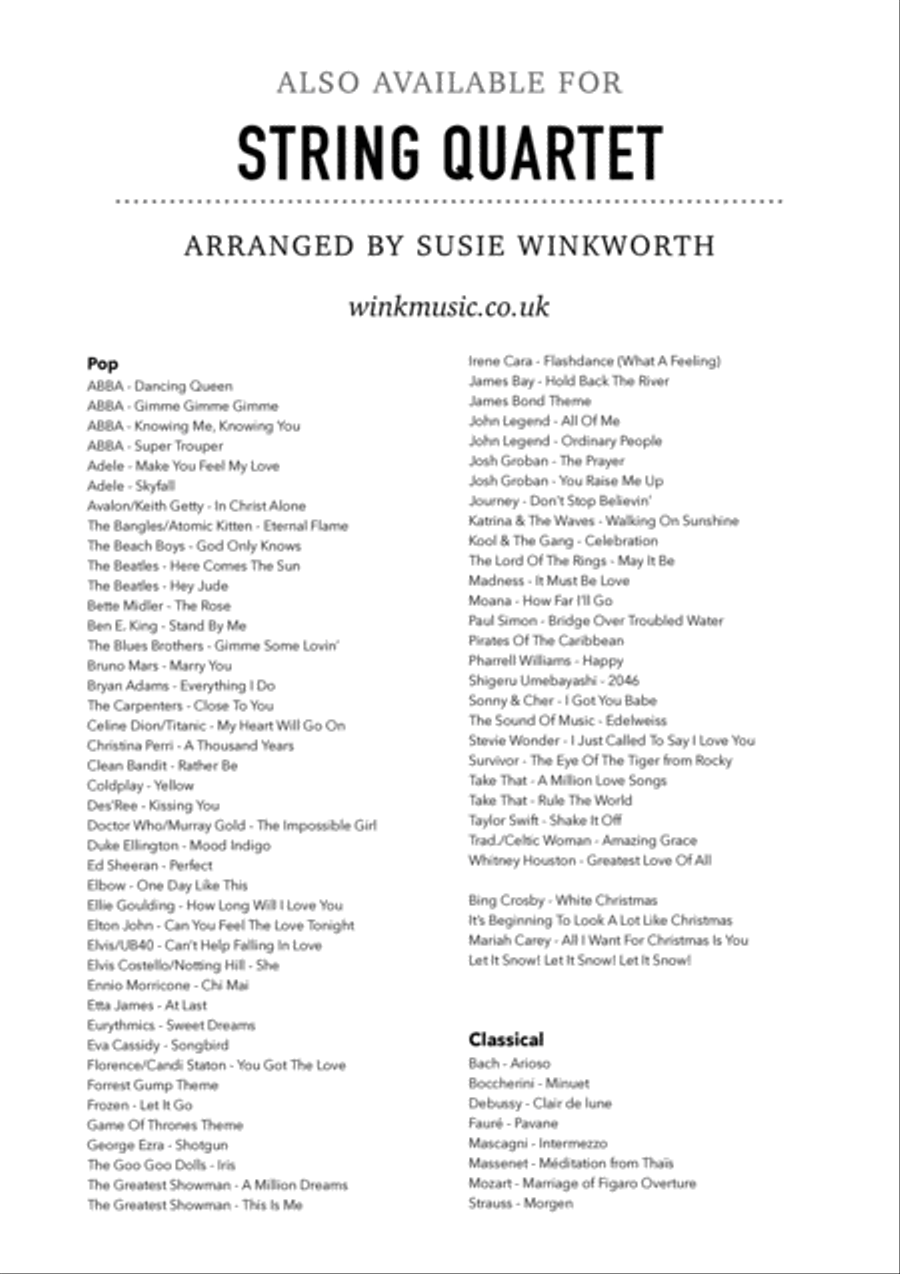Walking On Sunshine Walking On Sunshine String Quartet scores gallery preview page 2