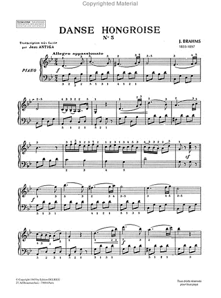 Danse hongroise No. 5 - Pianino 4
