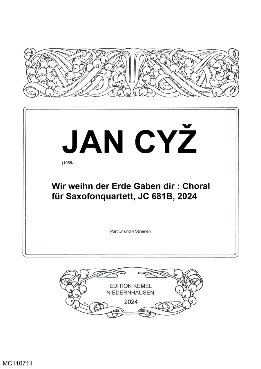 Wir weihn der Erde Gaben dir