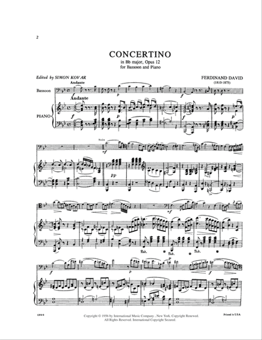 Concertino, Opus 12