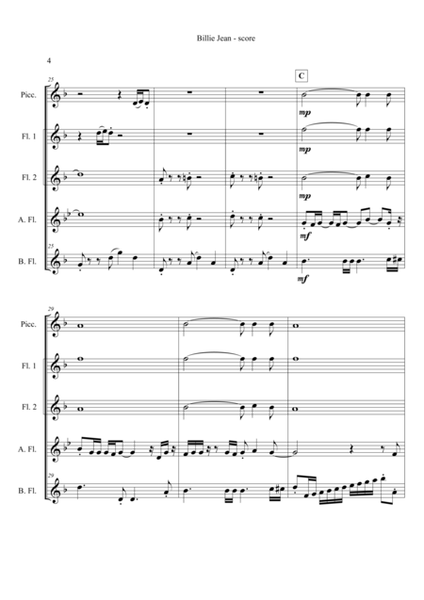 Billie Jean (Flute quintet)