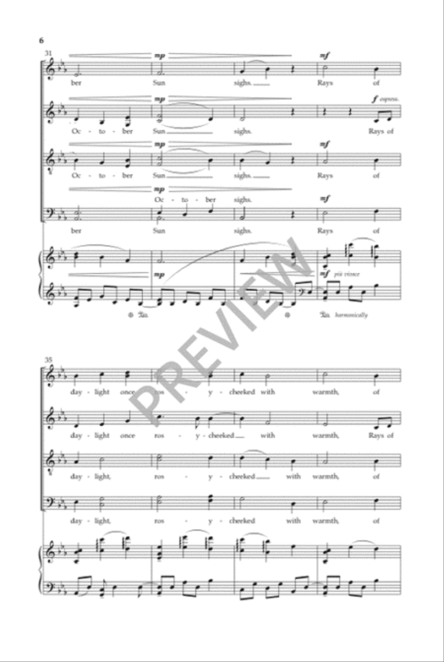 October Sun 4-Part scores gallery preview page 7