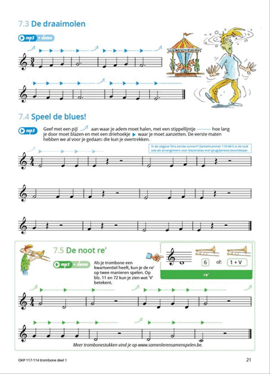 Samen Leren Samenspelen Vlaams Deel 1 Trombone Solo scores gallery preview page 8