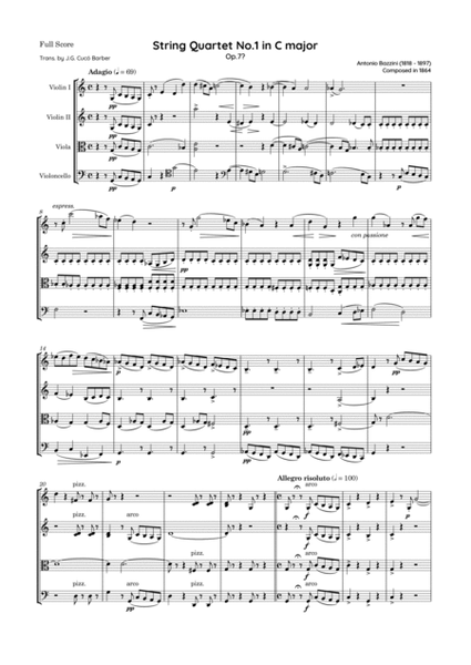 Bazzini - String Quartet No.1 in C major