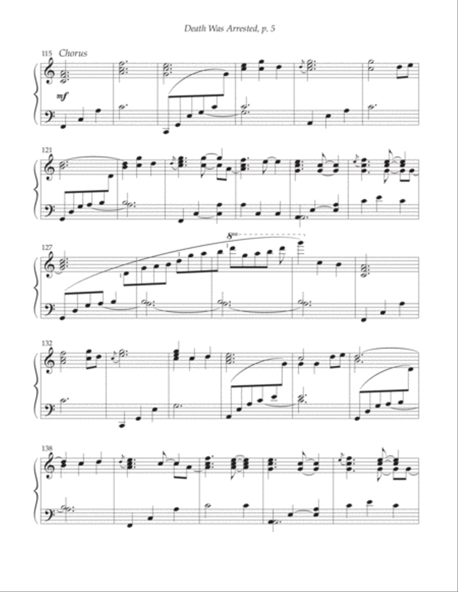 Death Was Arrested Piano Solo scores gallery preview page 5