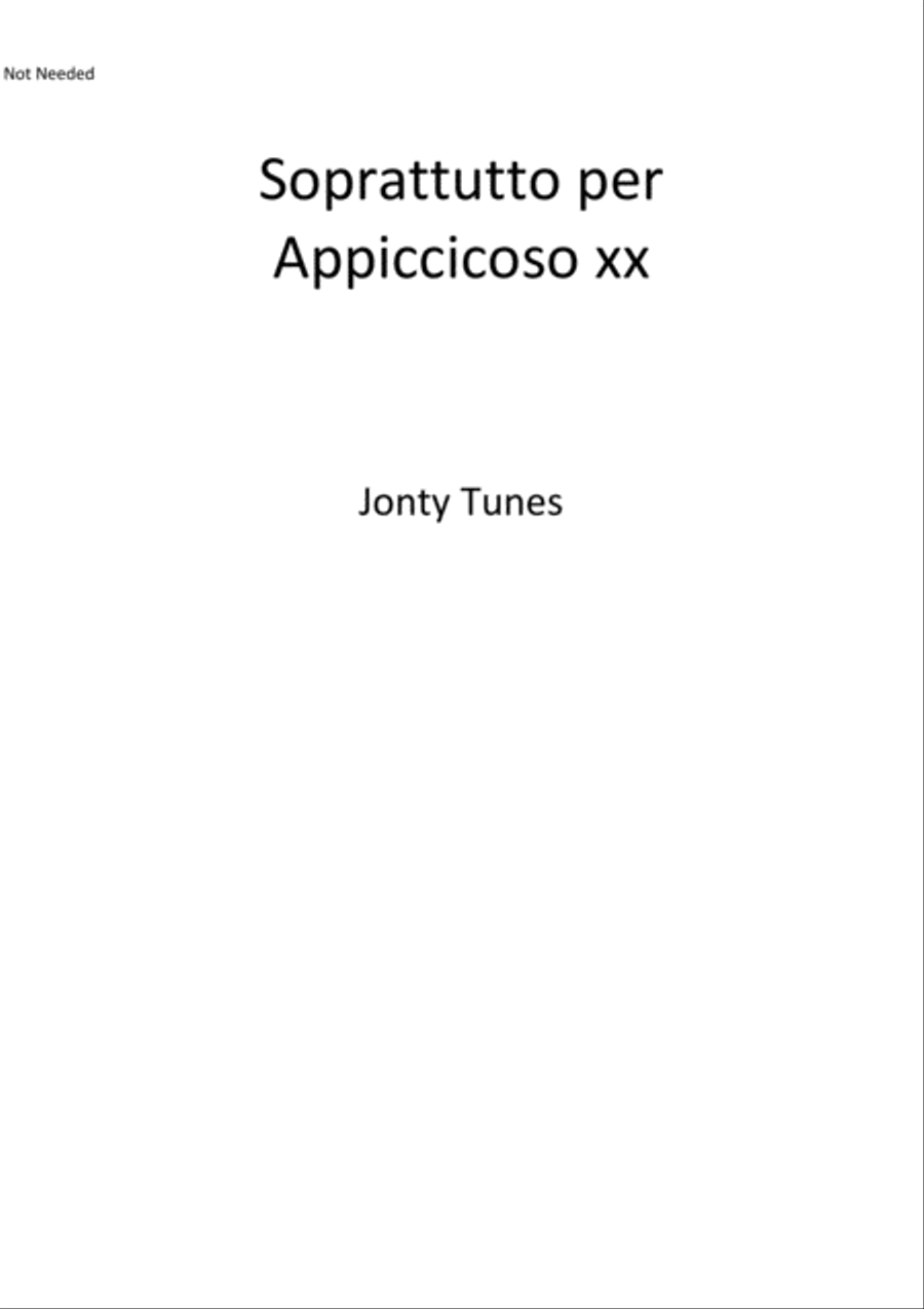 Soprattutto per Appiccicoso xx Flute scores gallery preview page 1