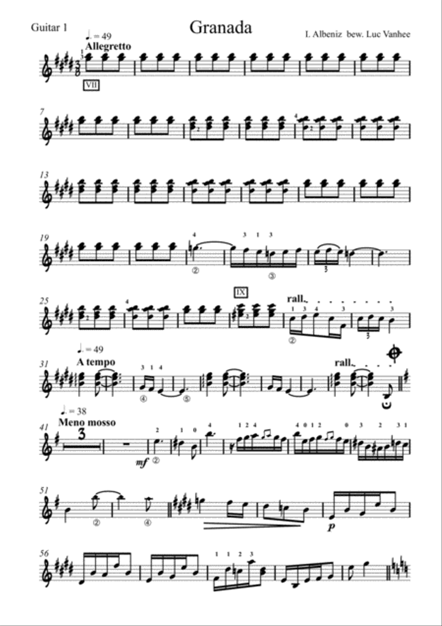 Granada Guitar Trio Part 1 Guitar Ensemble scores gallery preview page 1
