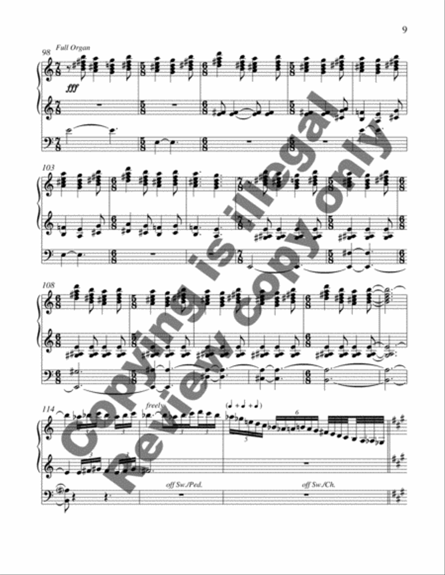 Sonata in One Movement on Kalenda Maya Organ scores gallery preview page 11